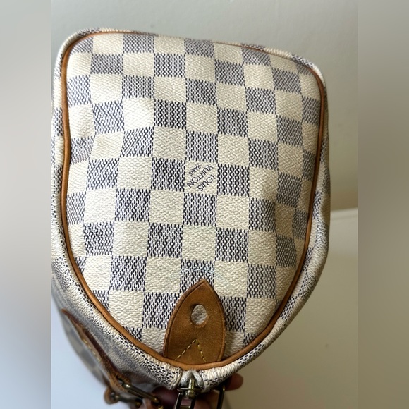 LOUIS VUITTON HANDBAG SPEEDY 25 WHITE DAMIER AZUR 🌟 AUTHENTIC 🌟 - Picture 6 of 16